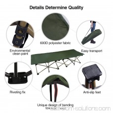 REDCAMP Camping Cots for Adults, Folding Cot Bed, Easy and Portable with Carry Bag, 73x26.4x18 inches.